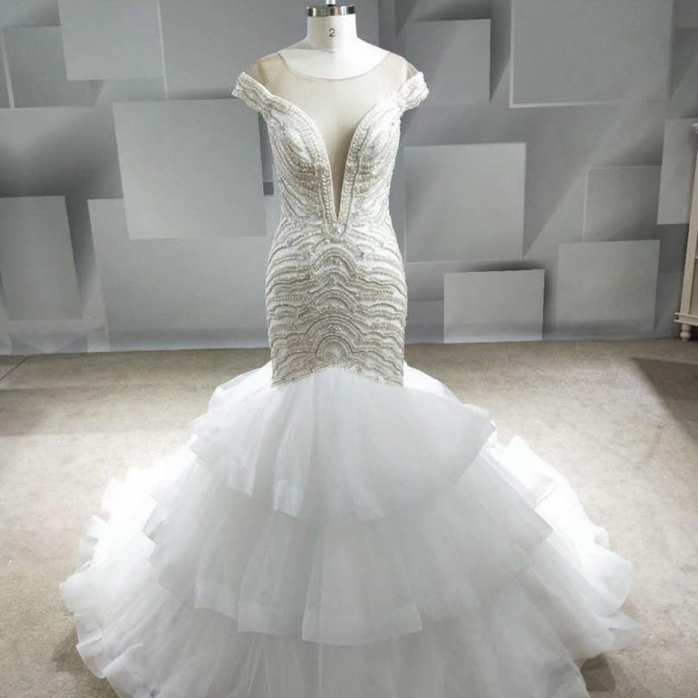 Hand-made wedding dress